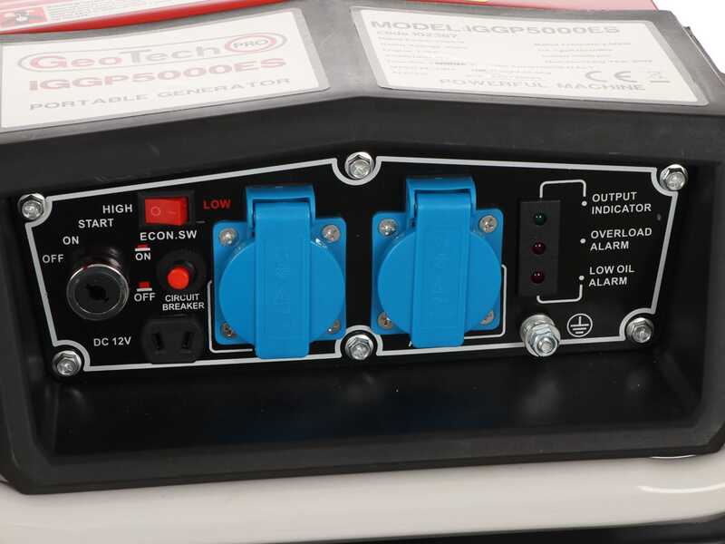GeoTech-Pro iGGP5000ES - Wheeled 4 kW Inverter Power Generator with Electric Start - DC 3.5 kW Single-phase