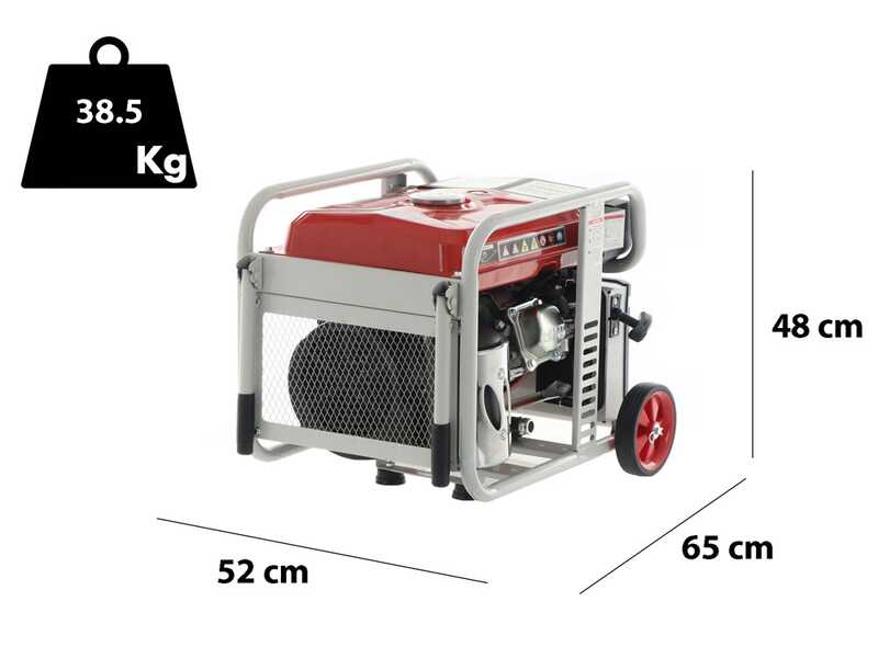GeoTech-Pro iGGP5000ES - Wheeled 4 kW Inverter Power Generator with Electric Start - DC 3.5 kW Single-phase