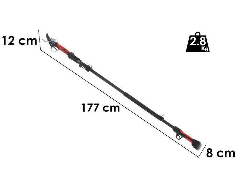 BlueBird PS 22-38 Electric Battery-operated Pruning Shears on extension pole - 21.6V - 2.5Ah