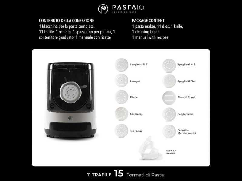 Classe Pastaio Double - Electric Pasta Maker - 2-in-1 - Kneads and Extrudes