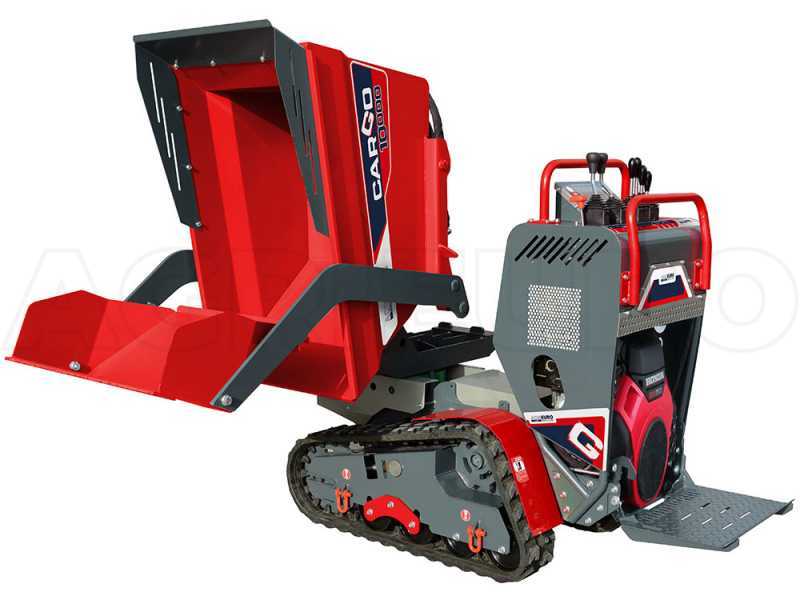 AgriEuro Top-Line CARGO J 10000 HEDT 4.0 Tracked Power Barrow with Joystick - Honda GXe630 - with Loading Bucket