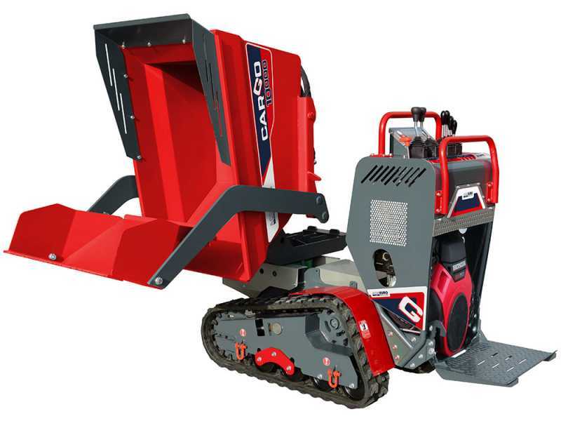 AgriEuro Top-Line CARGO L 10000 HEDT 4.0 Tracked Power Barrow - Honda GXe630 - with Loading Bucket