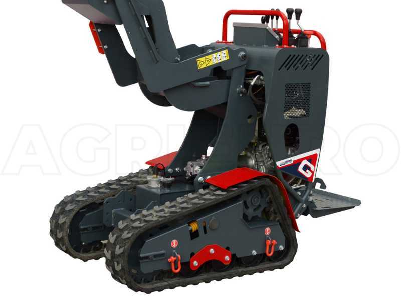 AgriEuro Top-Line CARGO L 10000 HEDH 4.0 Tracked Power Barrow - Honda GXe630 - with Loading Bucket + Cement Mixer