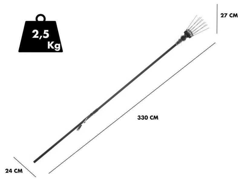 Aima Twist Plus 2.0 - Battery-powered electric olive harvester - Fixed pole + Extension
