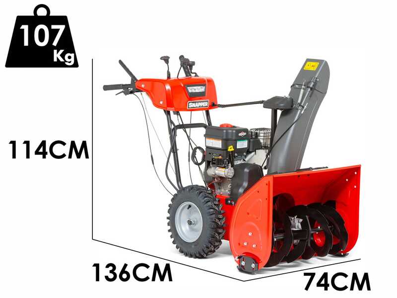 Snapper M1527SE - Petrol Snowplough - B&amp;S 1450 Snow