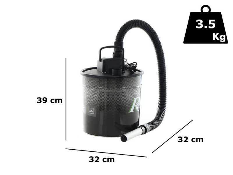 Ribimex Cenerix - Ash Vacuum Cleaner - 1200 W - 18 L