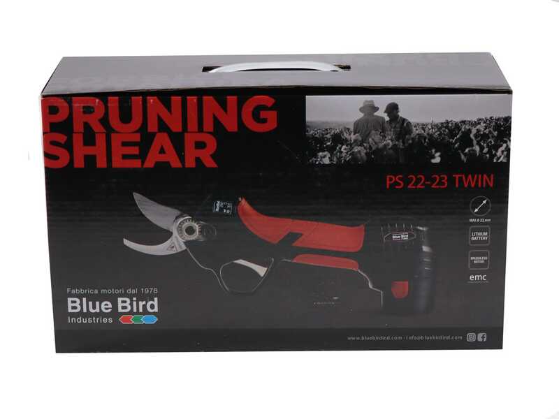 Blue Bird PS 22-23 Twin - Battery-powered Electric Pruning Shears - 8.4V - 2Ah - 23mm Cutting diameter