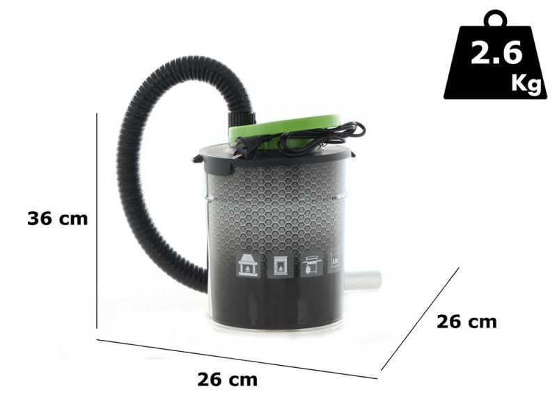 Ribimex Minicen - Small-Sized Ash Vacuum Cleaner