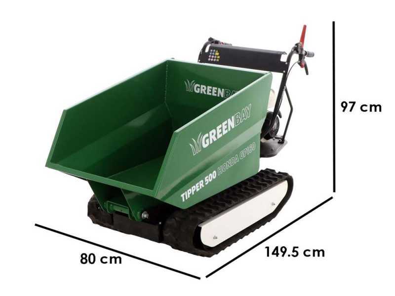 GreenBay Tipper 500 Dumper Tracked Power Barrow- Honda GP160 Engine