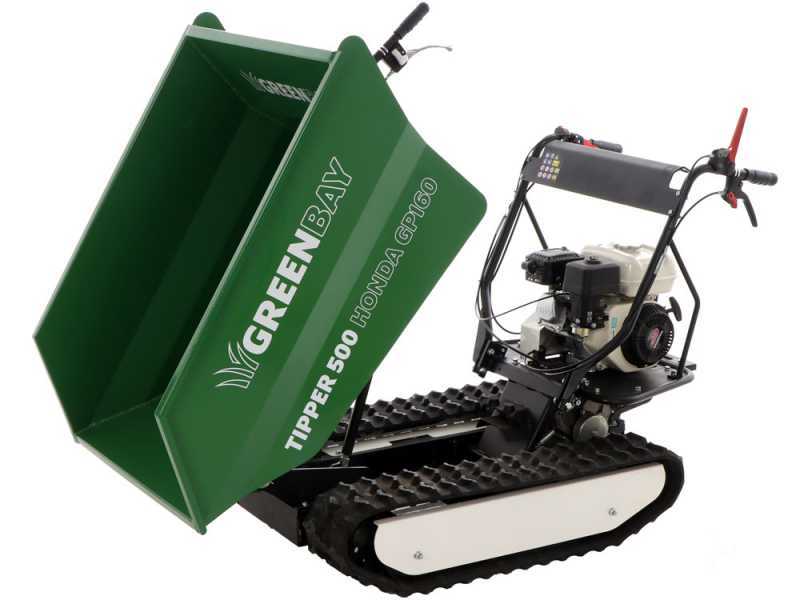 GreenBay Tipper 500 Dumper Tracked Power Barrow- Honda GP160 Engine