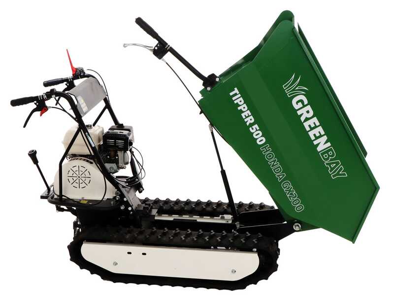 GreenBay Tipper 500 Dumper Tracked Power Barrow - Honda GX200 Engine