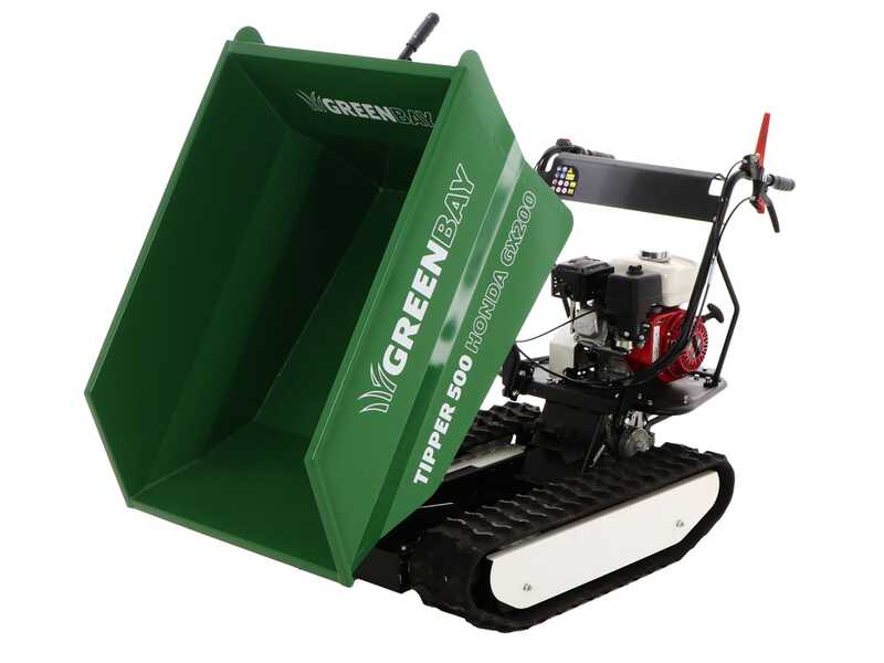 GreenBay Tipper 500 Dumper Tracked Power Barrow - Honda GX200 Engine