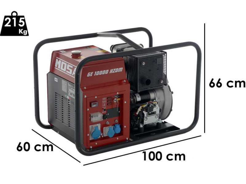 MOSA GE 10000 HZDM - 9 kW Diesel Power Generator - DC 8.1 kW Single-phase