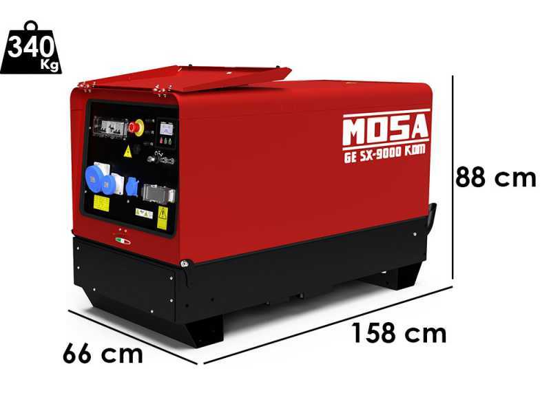 MOSA GE SX-9000 KDM - 8.8 kW Diesel Silenced Power Generator - DC 7.5 kW Single-phase
