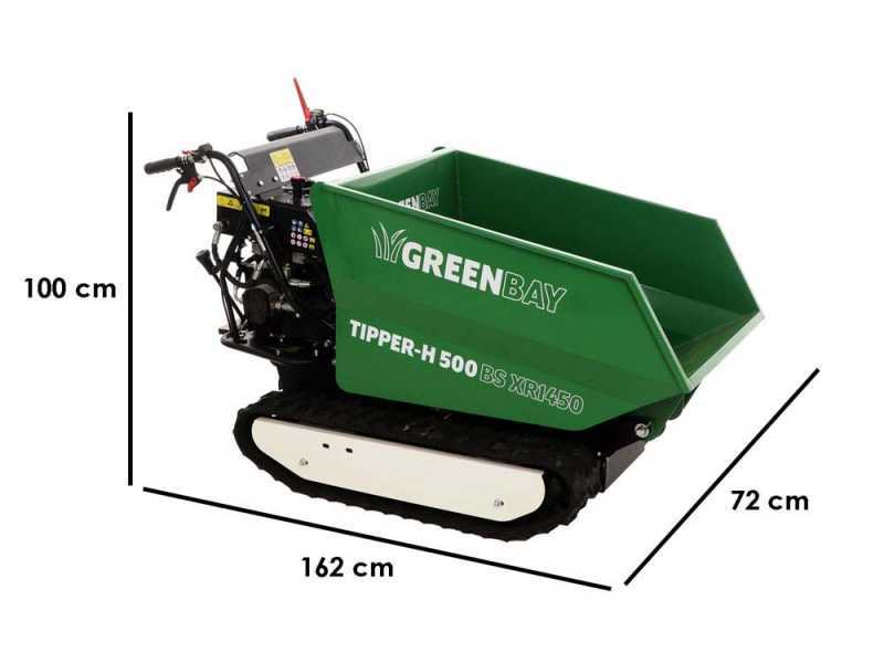 GreenBay Tipper-H 500 Dumper Tracked Power Barrow - BS XR1450 Engine - Hydraulic body