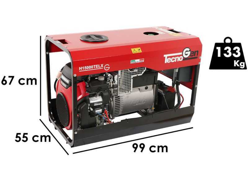 TecnoGen H15000TELX - 10.4 kW Petrol Power Generator - DC 9.4 kW Three-phase