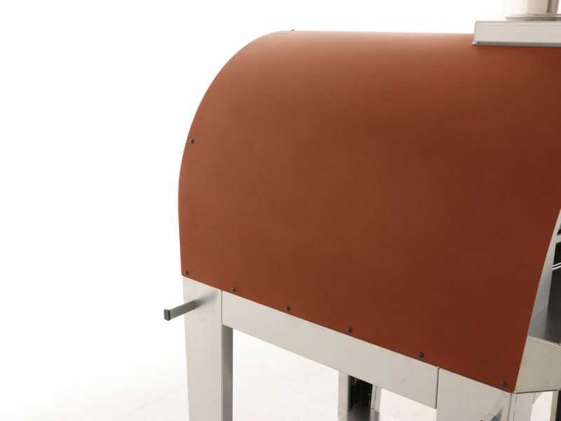Fontana Margherita Rosso Outdoor Wood-fired Oven with Cart