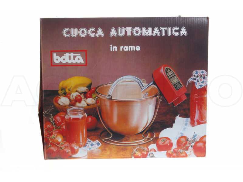 NuovaFac Cuoca Automatica - Smooth Copper Electric Polenta Pot with 4L Round Base - 5W