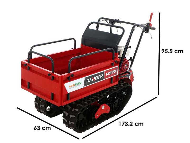 Ranger M370-E Extendable Tracked Power Barrow - Honda GX160 Engine - Electric start