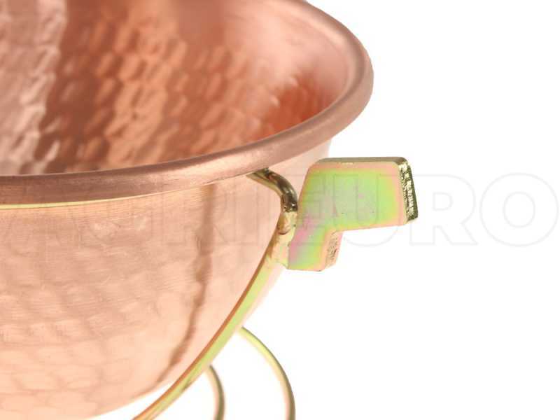 NuovaFac Cuoca Automatica - Smooth Copper Electric Polenta Pot with 6L Round Base - 24W