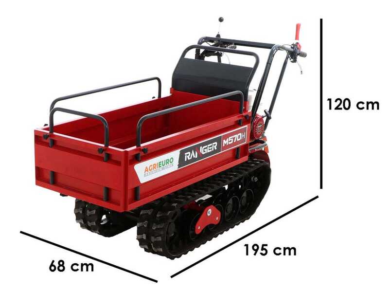Ranger M570 H Extendable Tracked Power Barrow - Honda GX200 Engine