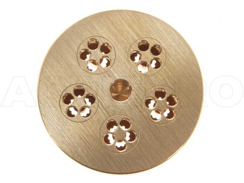 Fama Industrie Bronze Pasta Die Plate for Maccheroni - Medium - Large