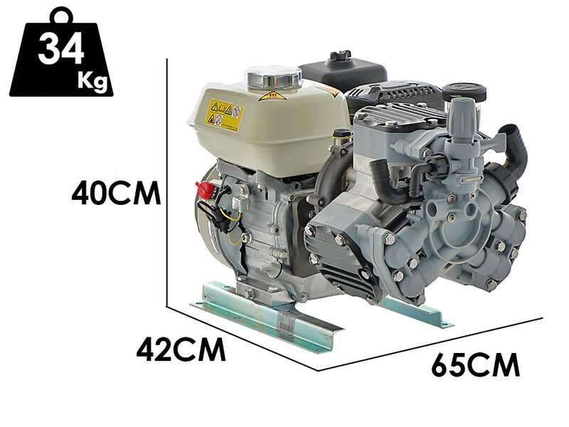 Comet MTP P40/20 SC 4T - Petrol Sprayer Pump - Honda GP 160 Engine - Version for Acids and Chemicals