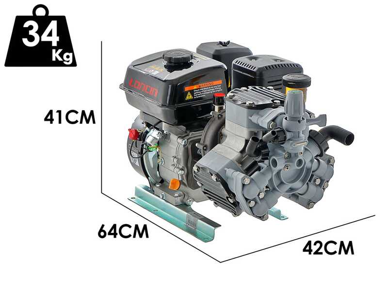 Comet MTP P40/20 SC 4T - Petrol Sprayer Pump - Loncin G200F Engine - Version for Acids and Chemicals