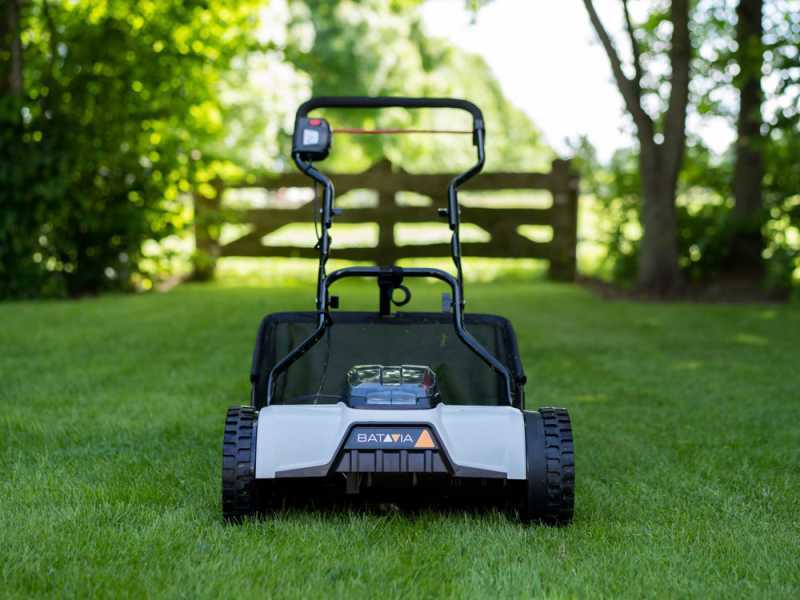 Electric barrel lawn sale mower