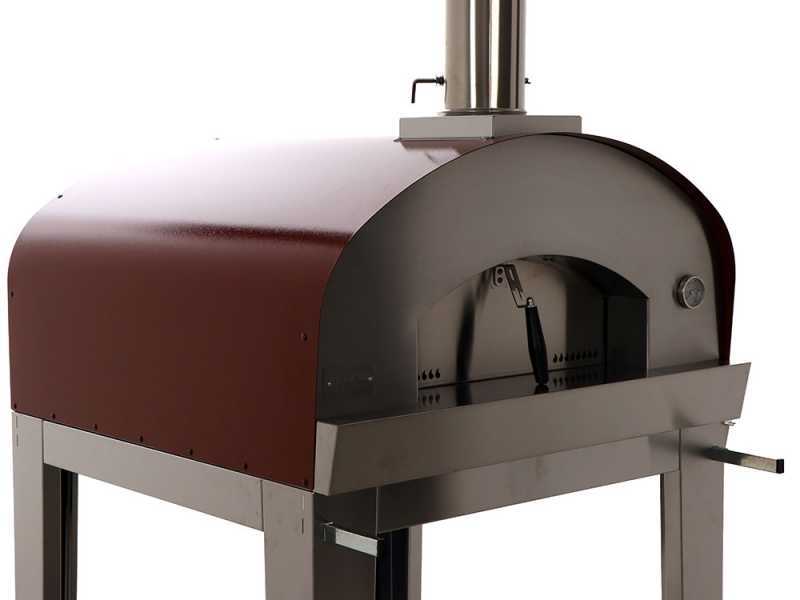 Seven Italy Ade Rosso - Outdoor Wood-fired Oven with Cart