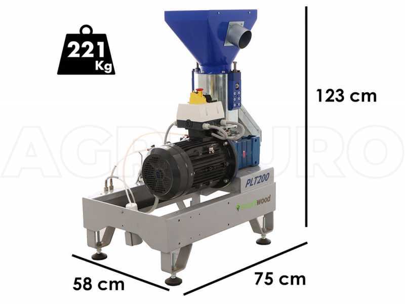 SmartWood PLT-200B - Three-phase Electric Wood Pellet Machine