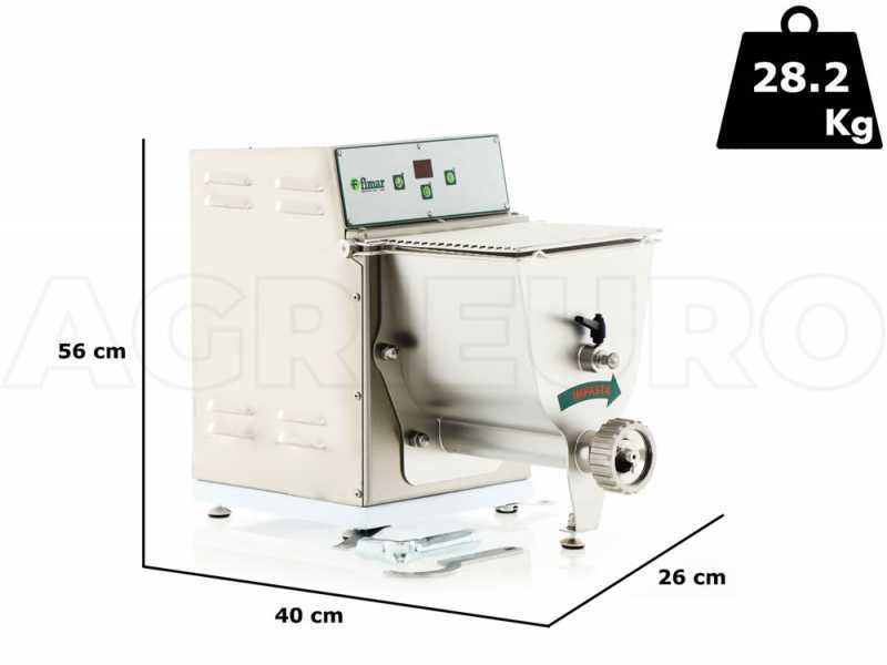 Fimar PF25E - Professional Three-phase 2-in-1 Pasta Maker - Kneads and Extrudes