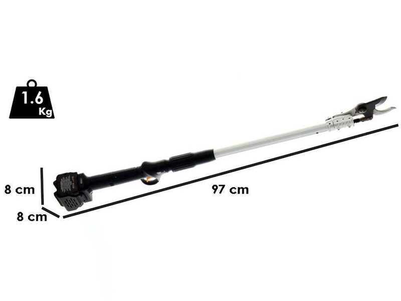 Volpi KV81 - Electric pruning shear on pole - 2x 21.6V 4Ah - 38mm Cutting diameter