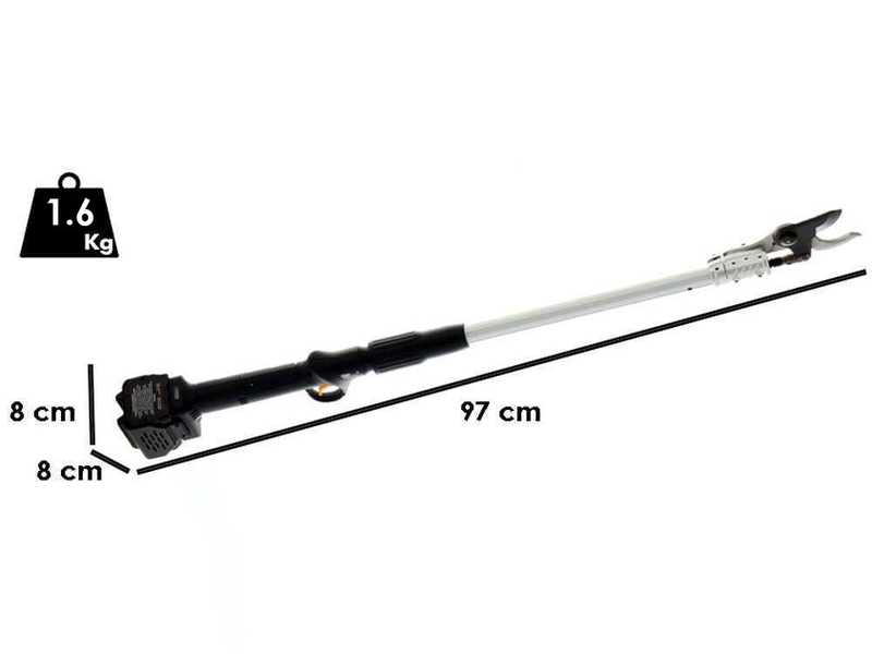 Volpi KV81 - Electric pruning shear on pole - 2x 21.6V 4Ah