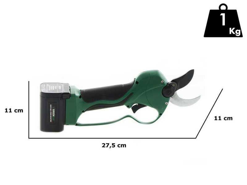 GreenBay TopCut 33 Electric Pruning Shears - 2x 16.8 V - 4Ah Batteries