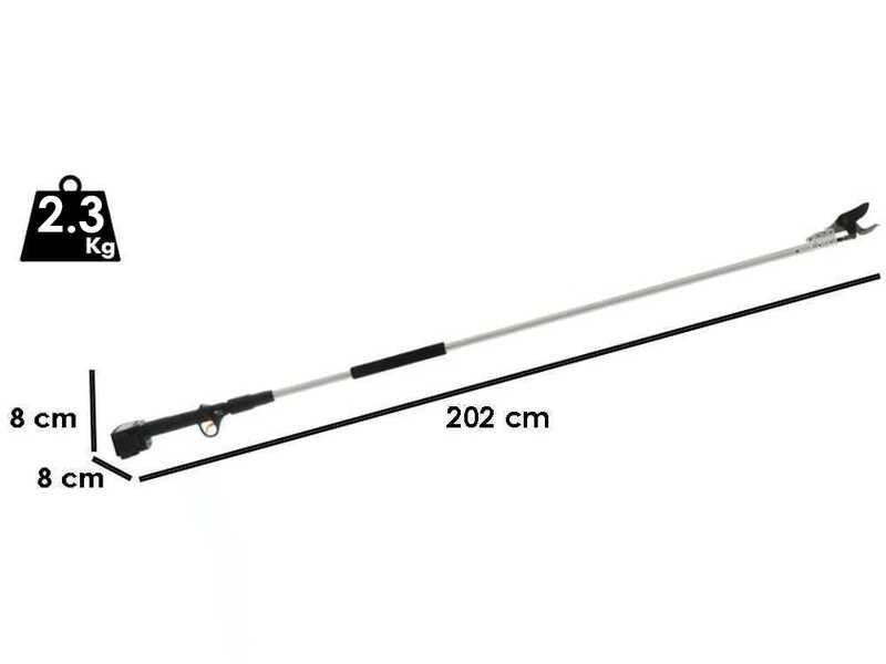 Volpi KV201 - Electric pruning shear on pole - 2X21.6V 4Ah - 38mm Cutting diameter