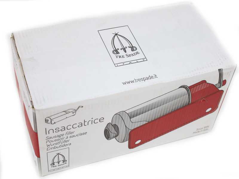 Tre Spade Minnie Red - 3 Kg Manual Sausage Stuffer - 1 Speed