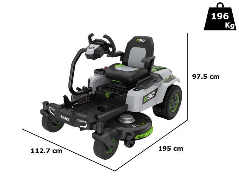 EGO  Z6 ZERO TURN ZT4201E-S - 56V/15Ah Battery-powered Riding-on Mower - Zero-turn