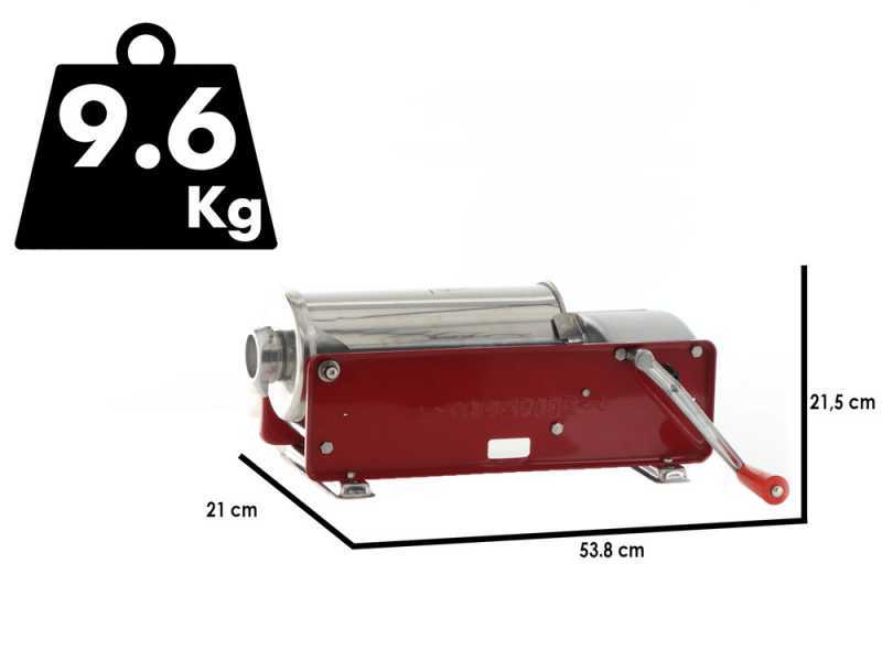 Tre Spade Mod. 5 Red - 5 Kg Manual Sausage Stuffer - 2 Speeds
