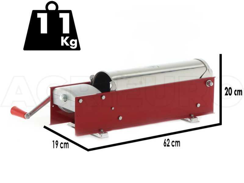 Tre Spade Mod. 7 Red - 7 Kg Manual Sausage Stuffer - 2 Speeds