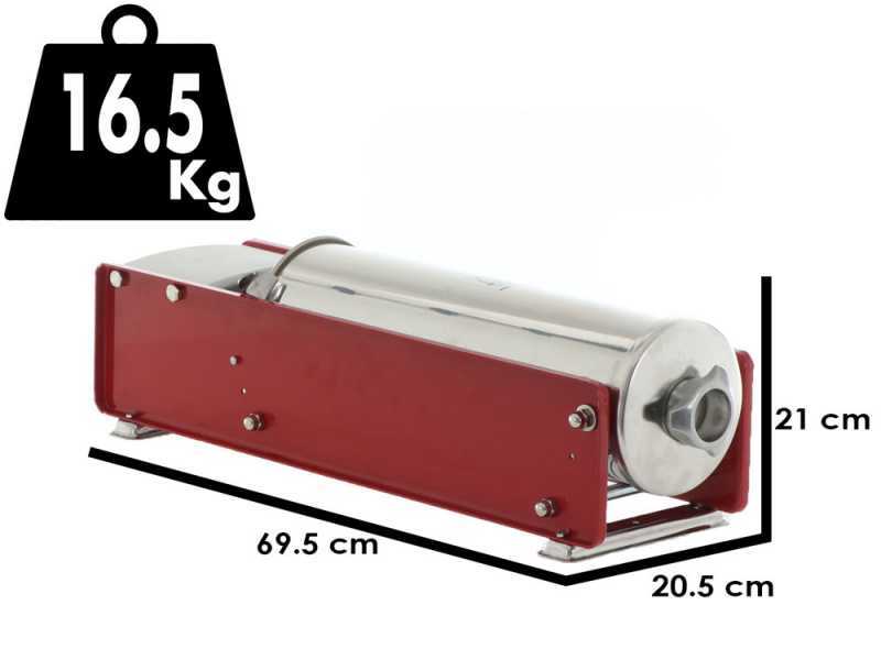 Tre Spade Mod. 10 Red - 10 Kg Manual Sausage Stuffer - 2 Speeds