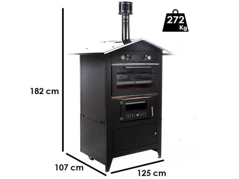 Rossofuoco Sedicinoni 80 Black- Outdoor Wood-fired Oven 