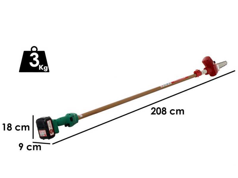 Sbaraglia ARES-22 Battery-powered Pruner on Telescopic Pole - 2x 5.2 Ah/21V Batteries