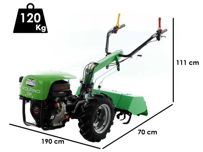 Lampacrescia MGM Volpino DF - Petrol Two-Wheel Tractor - Loncin G270F - 10HP