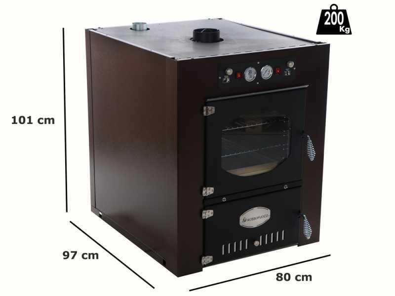 Rossofuoco Garden Color 80 Marrone - Built-in Wood-fired Oven 