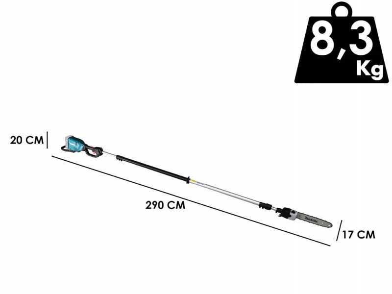 Makita DUA301Z Battery-powered Electric Pruner on Pole - WITHOUT BATTERY AND BATTERY CHARGER