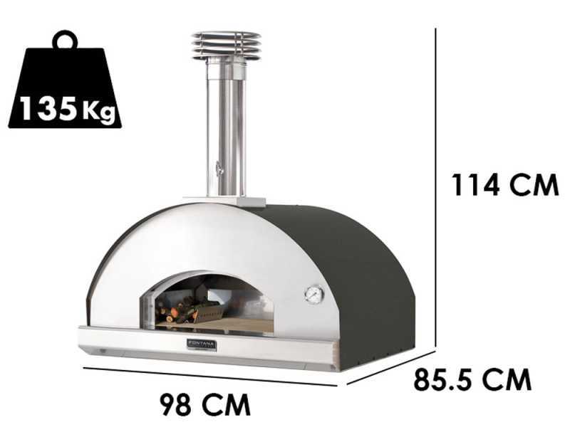 Fontana Mangiafuoco Antracite - Wood-fired Oven 