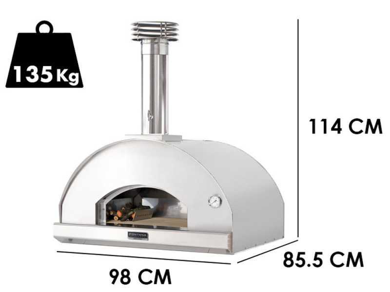 Fontana Mangiafuoco INOX - Wood-fired Oven 