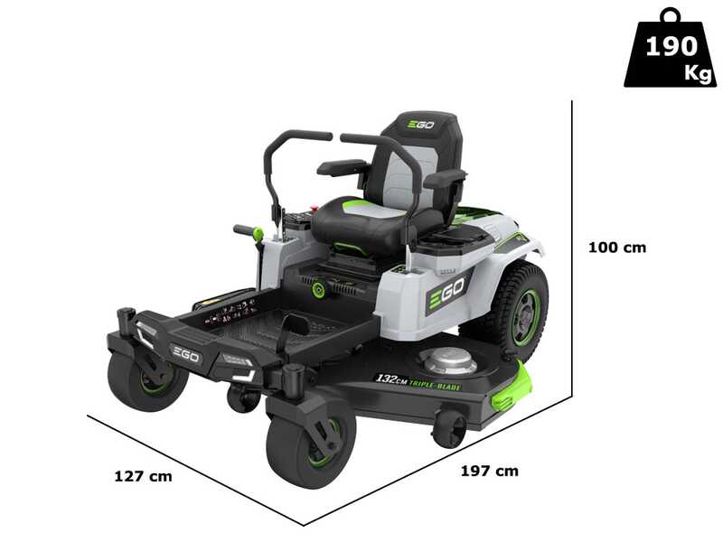PROMO EGO Z6 ZERO TURN ZT5201E-L - Battery-Powered Lawn Tractor - 56V - 40Ah - Zero Turn Radius