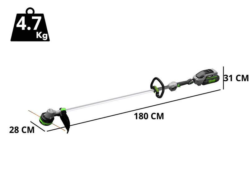 EGO ST1510E Battery-powered Brush Cutter - 56 V - 2.5Ah Battery
